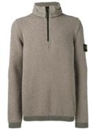 Stone Island Zipped Collar Sweatshirt - Green