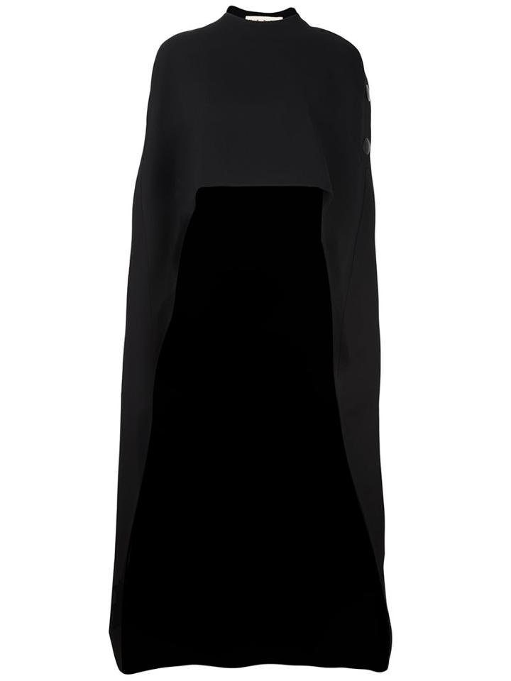 Marni Cut Out Cape, Women's, Size: 40, Black, Silk/virgin Wool