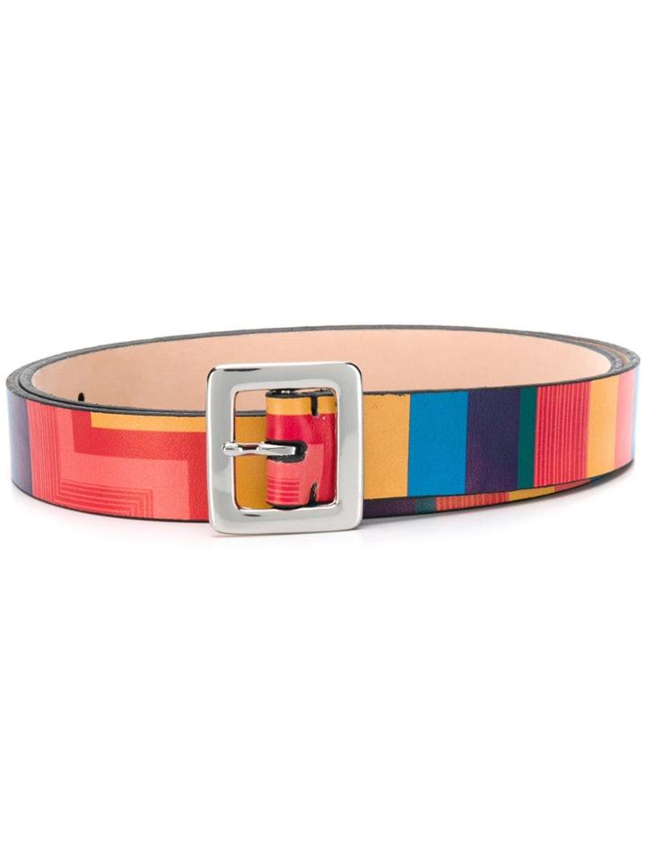 Ps Paul Smith Colour Block Belt - Pink