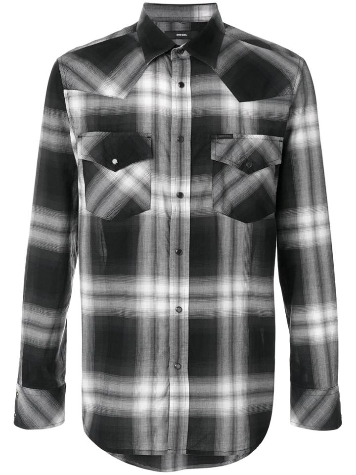 Diesel Classic Checked Shirt - Black