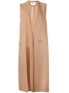 Ports 1961 Sleeveless Coat, Women's, Size: 40, Brown, Camel Hair/cupro/silk