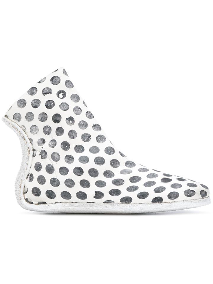 Marsèll Polka Dot Sock Boots - White