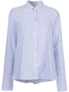 Rosie Assoulin 'crater' Button-down Shirt, Women's, Size: Small, Blue, Cotton