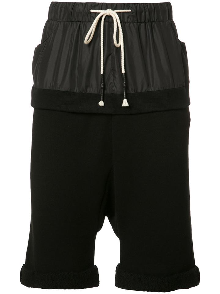 Mostly Heard Rarely Seen Paneled Track Shorts, Men's, Size: Xxl, Black, Cotton/polyester/spandex/elastane