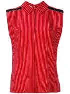 Philosophy Di Lorenzo Serafini Striped Sleeveless Shirt - Red