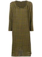 Apuntob Checked Long Dress - Yellow & Orange