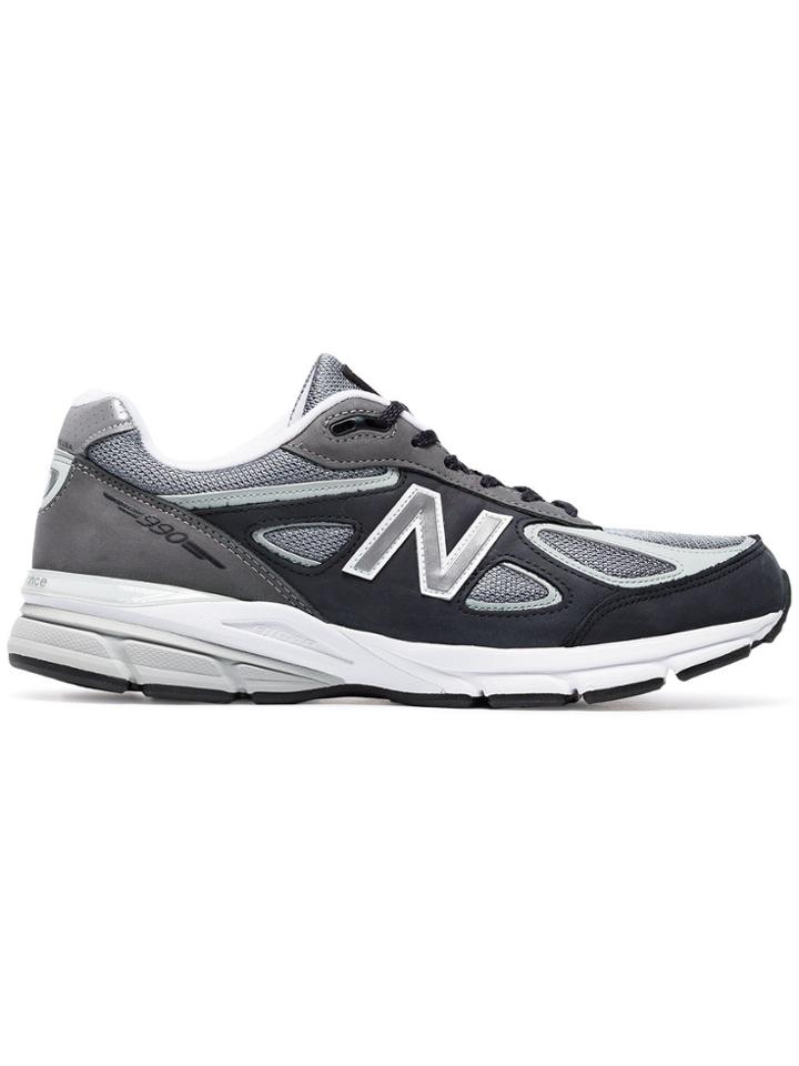 New Balance Grey 990v4 Lace-up Sneakers