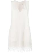 See By Chloé Embroidered V-neck Dress - Nude & Neutrals