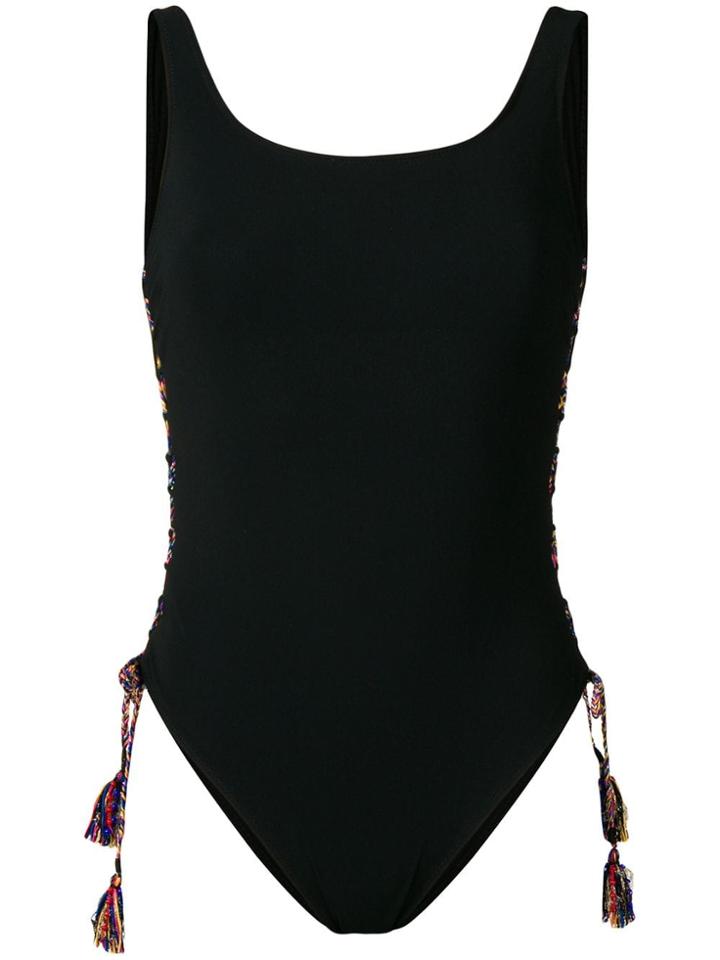 Anjuna Lace-up Detail Swimsuit - Black
