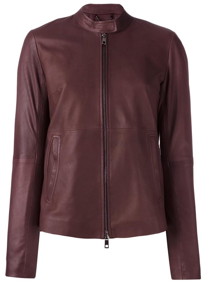 Desa Collection Zip Up Cropped Jacket - Pink & Purple