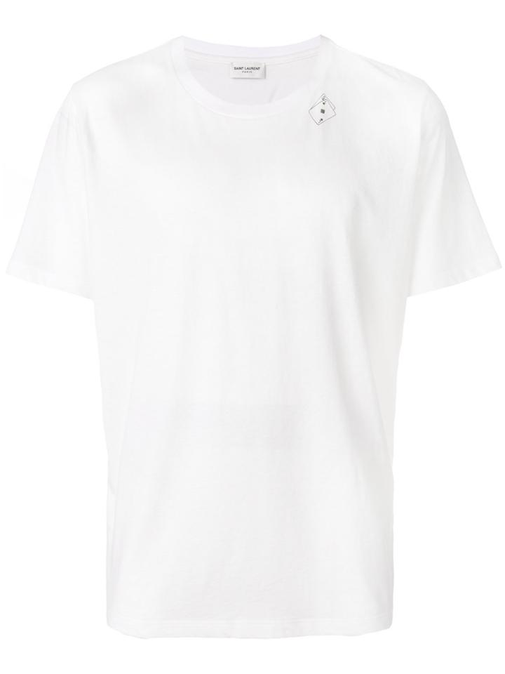 Saint Laurent Mini Cards Short-sleeve T-shirt - White