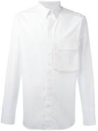 Givenchy Flap Pocket Shirt, Men's, Size: 38, White, Cotton/silk/polyester