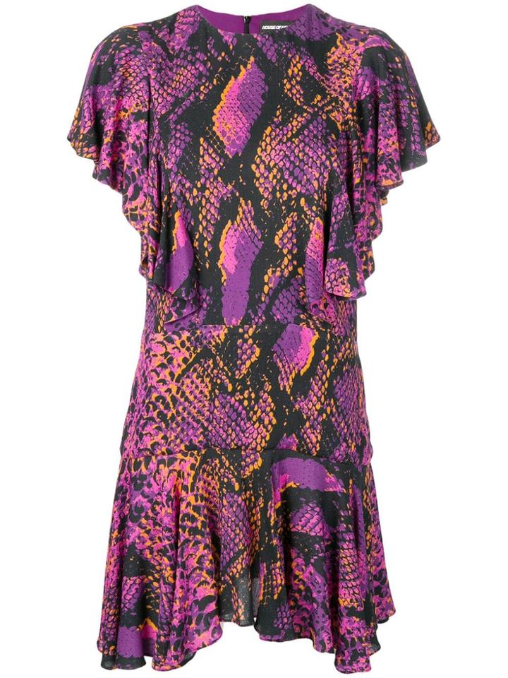 House Of Holland Snakeskin Print Shift Dress - Pink