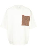 Jil Sander Contrast Pocket Sweatshirt - White
