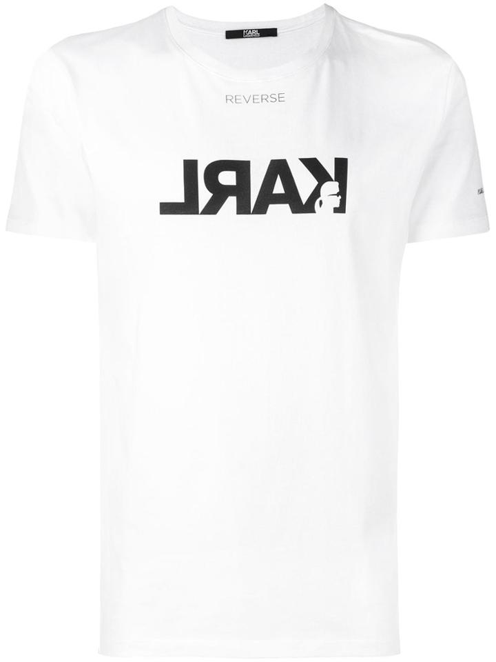 Karl Lagerfeld Reverse Logo T-shirt - White