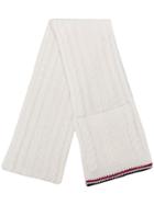 Thom Browne White Cable Pocket Scarf
