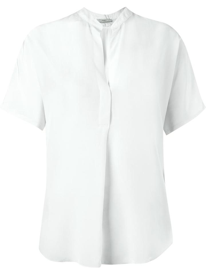 Egrey V-neck Blouse, Women's, Size: G, White, Silk