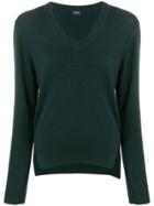 Joseph Knit V-neck Sweater - Green