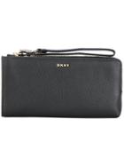 Dkny Wrist-strap Zipped Wallet - Black