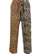 Pierre-louis Mascia Panelled Leopard Print Trousers - Multicolour