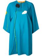 Paul Smith - Embroidered Shift Dress - Women - Silk/cupro - 40, Blue, Silk/cupro