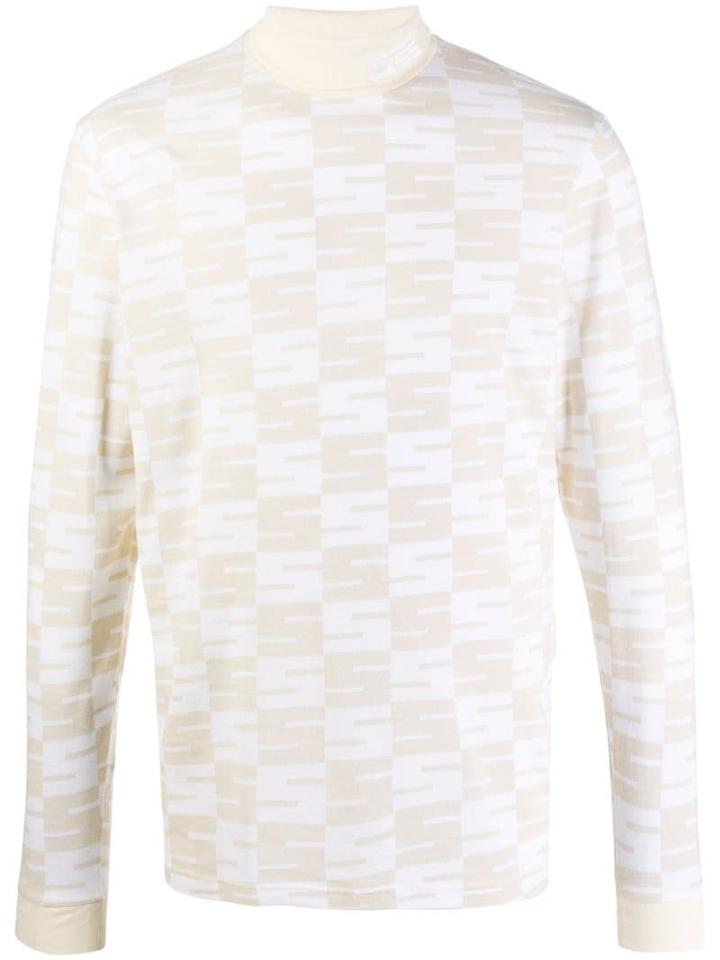 Sss World Corp All Over Logo Print Sweatshirt - White