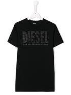 Diesel Kids Contrast Logo T-shirt - Black