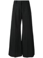 Palazzo Pants, Women's, Size: 38, Black, Wool, Miharayasuhiro