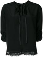 Marc Jacobs Lace Detail Blouse - Black