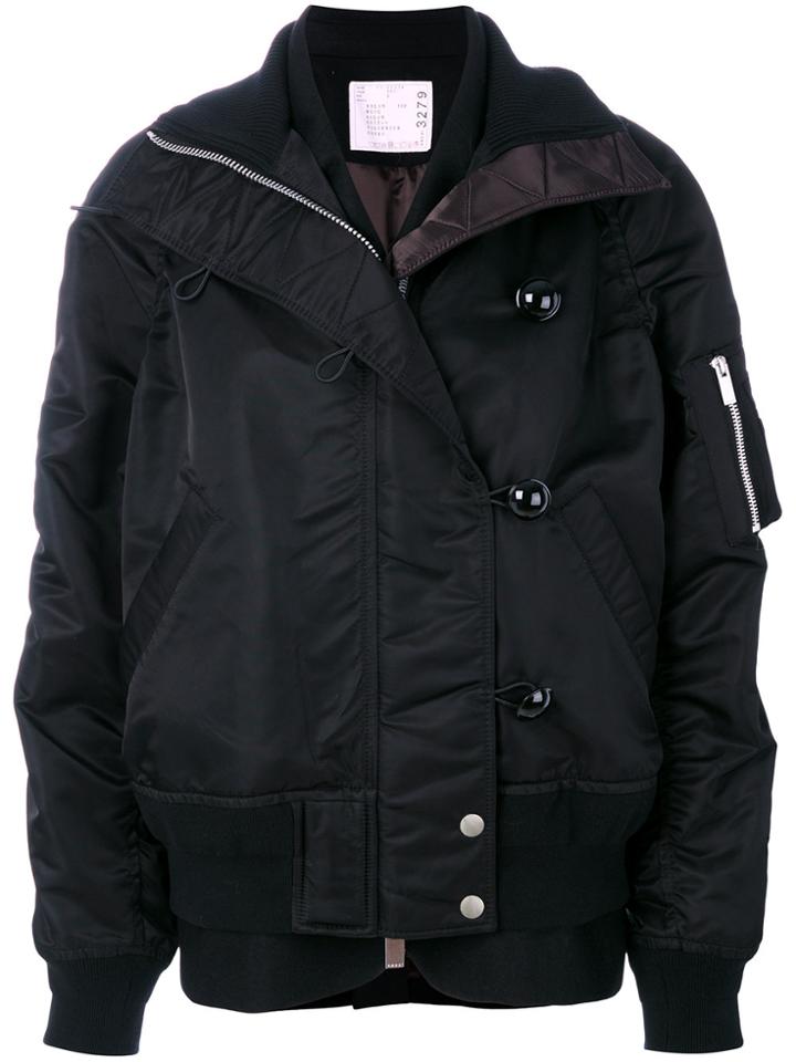 Sacai Nylon Bomber Jacket - Black