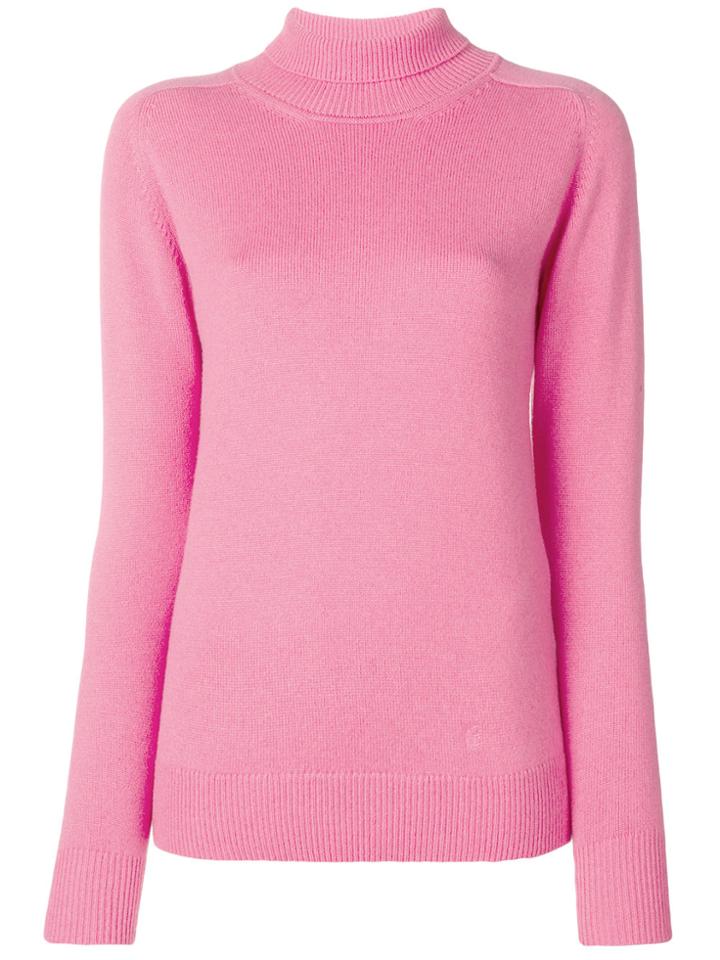 Victoria Beckham Cashmere Roll Neck Jumper - Pink & Purple