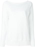Calvin Klein Jeans Boat Neck Logo Print Sweatshirt, Women's, Size: Xs, White, Cotton