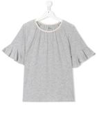 Bellerose Kids Teen Ruffle-sleeve T-shirt - Grey