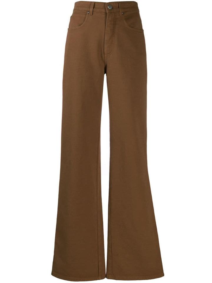 Alberta Ferretti Five Pocket Design Flared Trousers - Brown