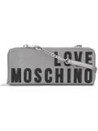 Love Moschino Logo Shoulder Bag, Women's, Grey, Polyurethane