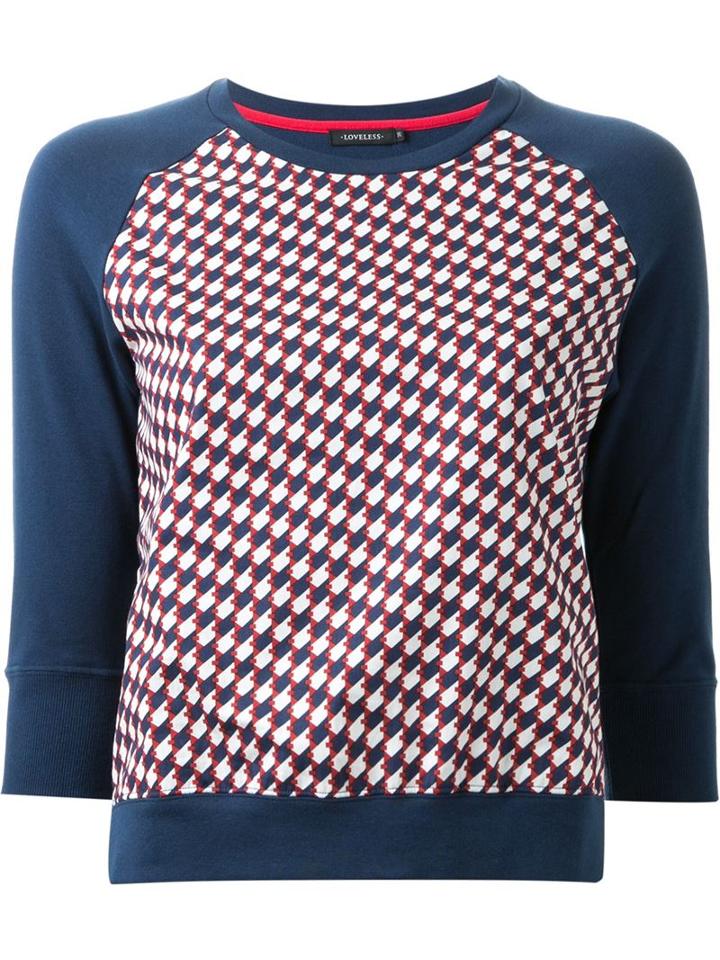 Loveless Front Print Raglan Top