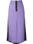 Natasha Zinko Contrast Pleated Skirt - Purple