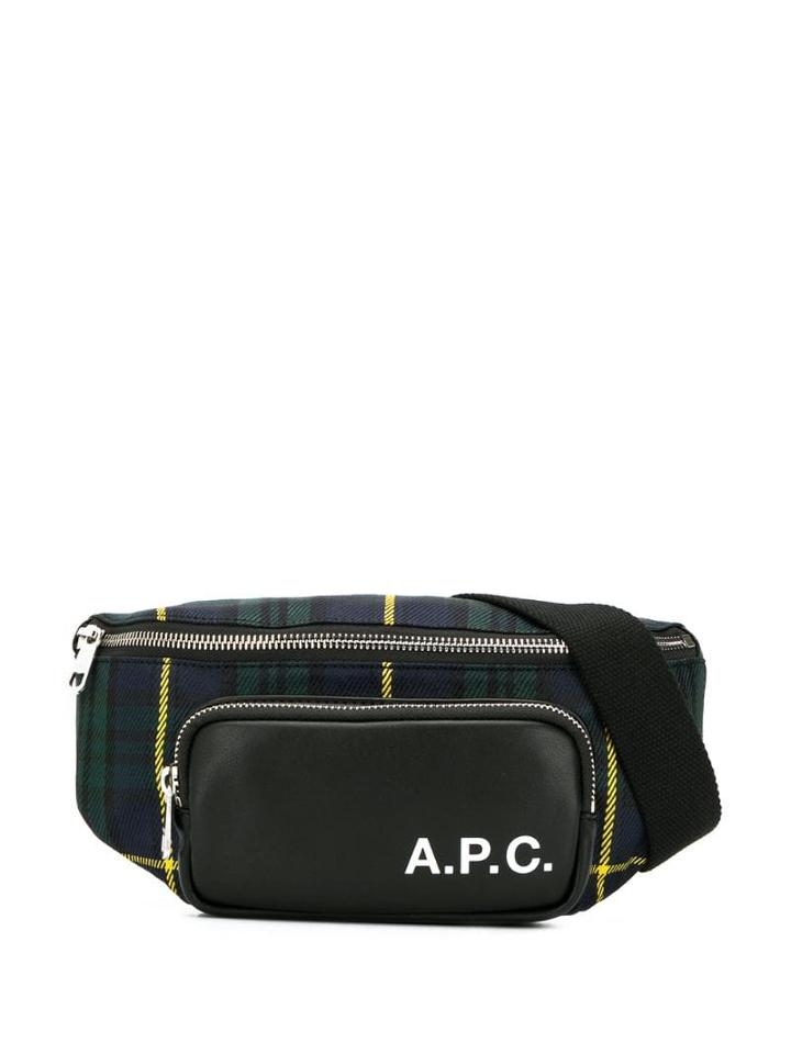 A.p.c. Tartan Belt Bag - Blue