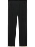 Burberry Ring-pierced Wool Tailored Trousers - Black