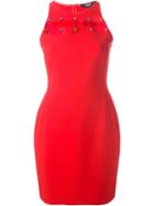 Versus Logo Pin Mini Dress, Women's, Size: 44, Red, Polyamide/viscose/spandex/elastane