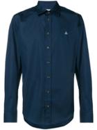 Vivienne Westwood Embroidered Logo Slim-fit Shirt - Blue