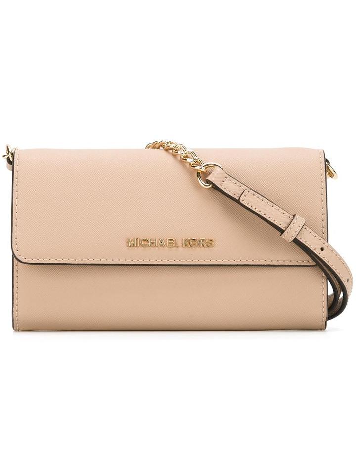 Michael Michael Kors Flap Closure Crossbody Bag, Women's, Nude/neutrals