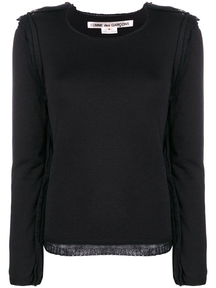 Comme Des Garçons Raw Seam Sweater - Black