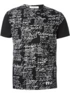 Golden Goose Deluxe Brand Handwriting Print T-shirt, Men's, Size: Small, Black, Cotton