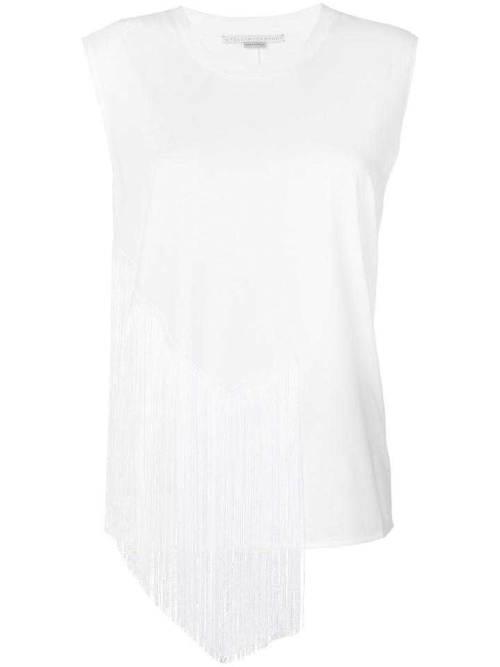Stella Mccartney Fringed Sleeveless Top - White
