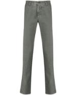 Incotex Fitted Straight-leg Trousers - Grey