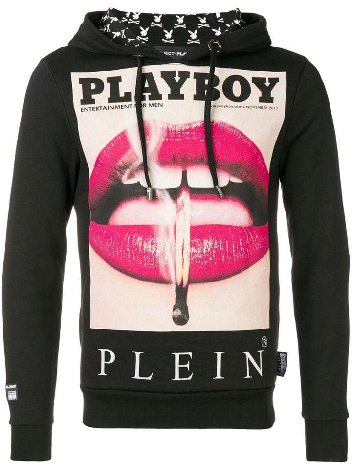 Philipp Plein Playboy Printed Hoodie - Black