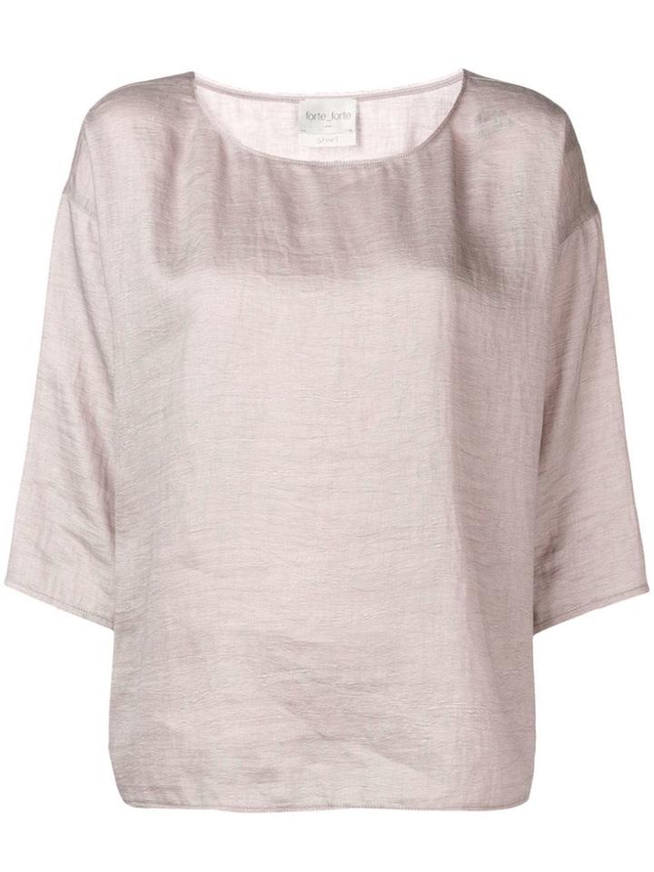 Forte Forte Fringed-neck Top - Pink