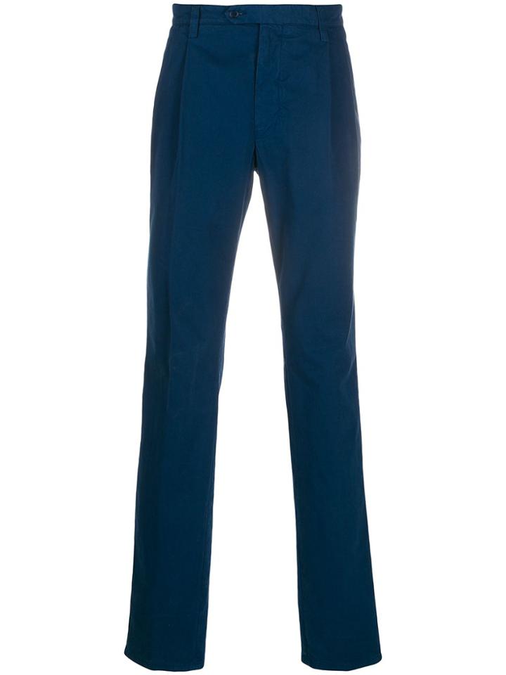 Aspesi Long Straight Leg Chinos - Blue