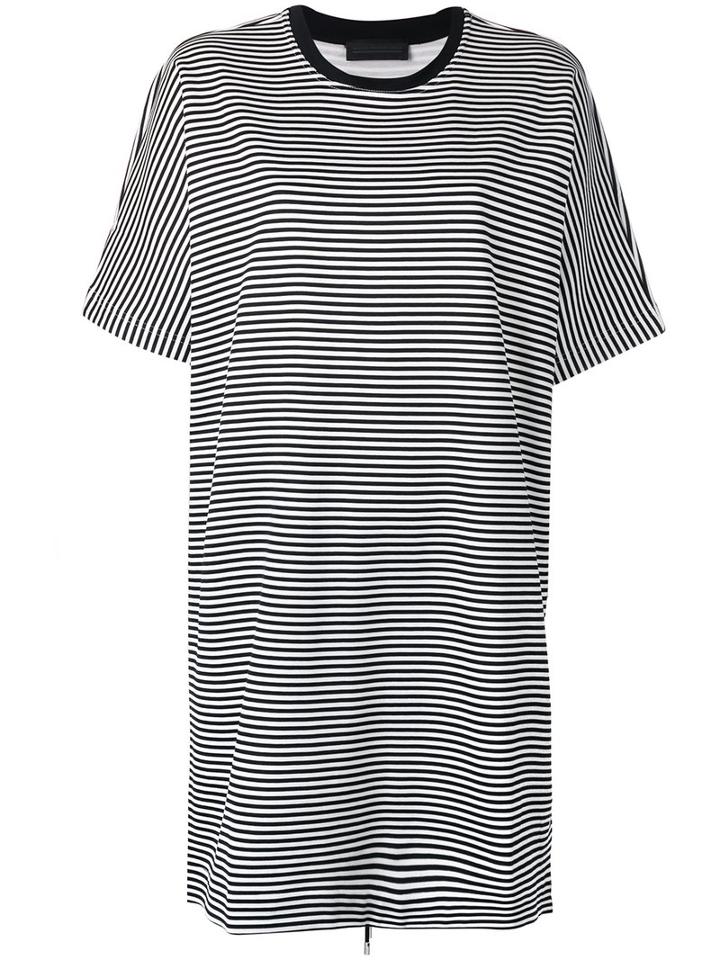 Diesel Black Gold Striped T-shirt Dress, Women's, Size: Medium, Cotton/spandex/elastane/nylon